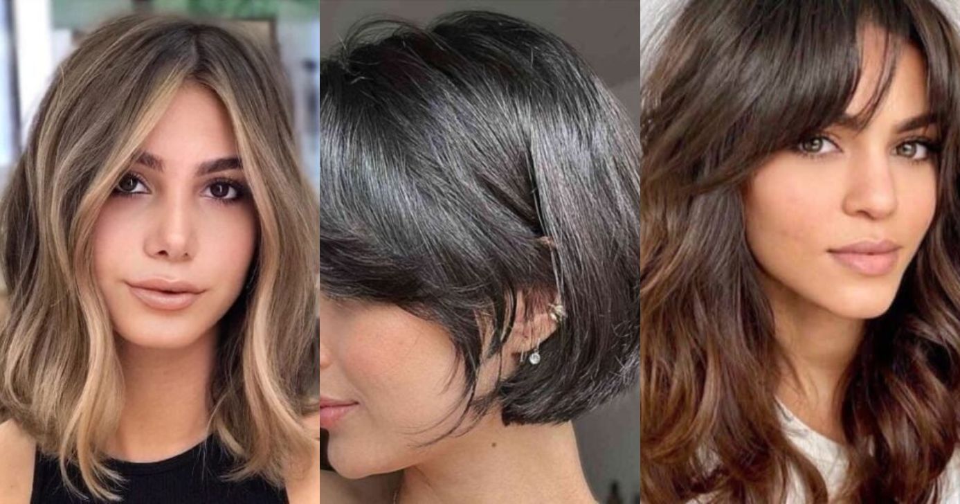 5 cortes de cabelo deixam seu rosto mais harmonioso e jovem - Foto: Montagem