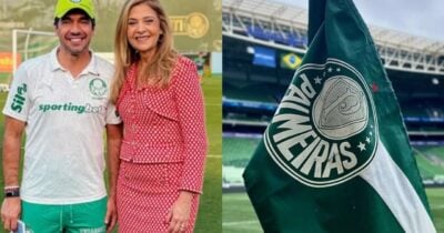 Leila e Abel no Palmeiras - Montagem/TV FOCO