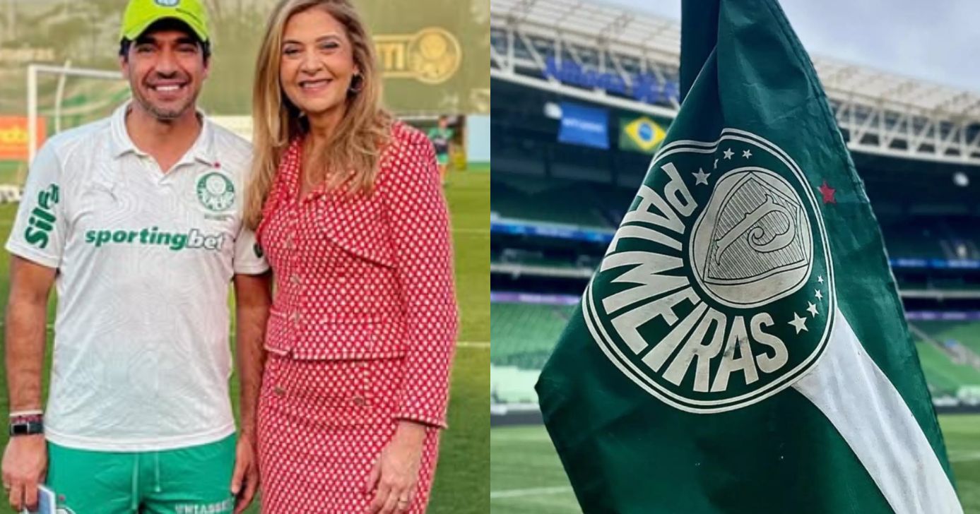 Leila e Abel no Palmeiras - Montagem/TV FOCO