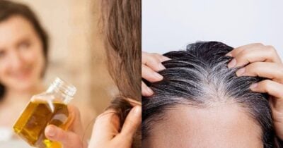 Óleo natural escurece até a raiz do cabelo branco sem tinta - Montagem/TV FOCO
