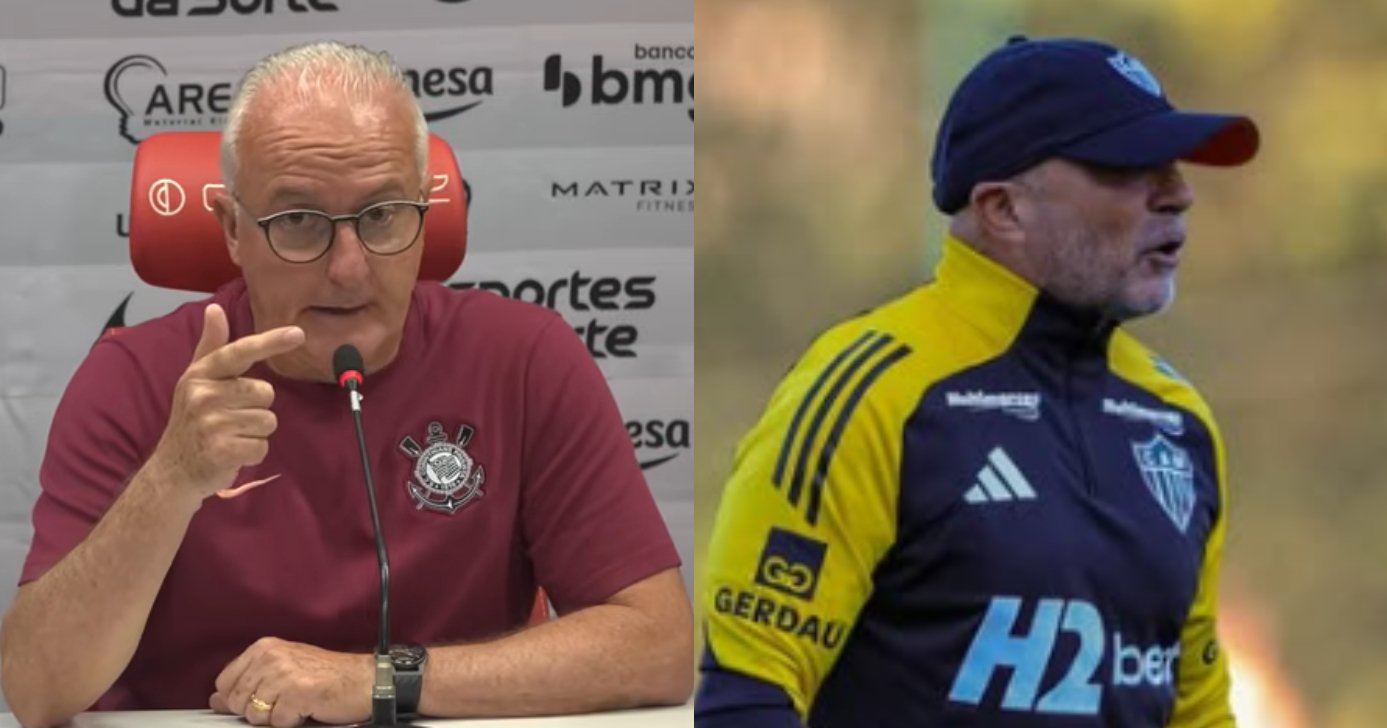 Dorival técnico do Corinthians e Sampaoli do Atlético-MG (Foto: Corinthians TV/ Instagram)