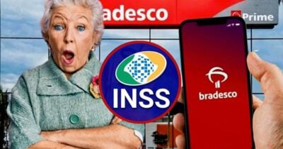 Bradesco emite comunicado importante aos idosos que recebem pelo INSS (Foto Reprodução/Montagem/Lennita/TV Foco/Canva/INSS/Bradesco)