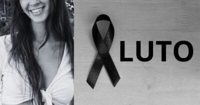 Atriz e imagem de luto (Fotos: Reproduções / Instagram / Canva)