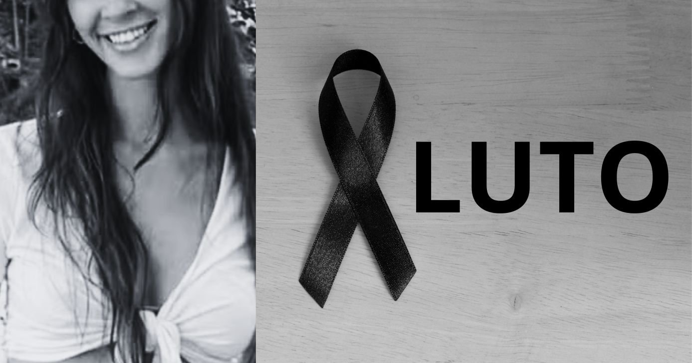 Atriz e imagem de luto (Fotos: Reproduções / Instagram / Canva)