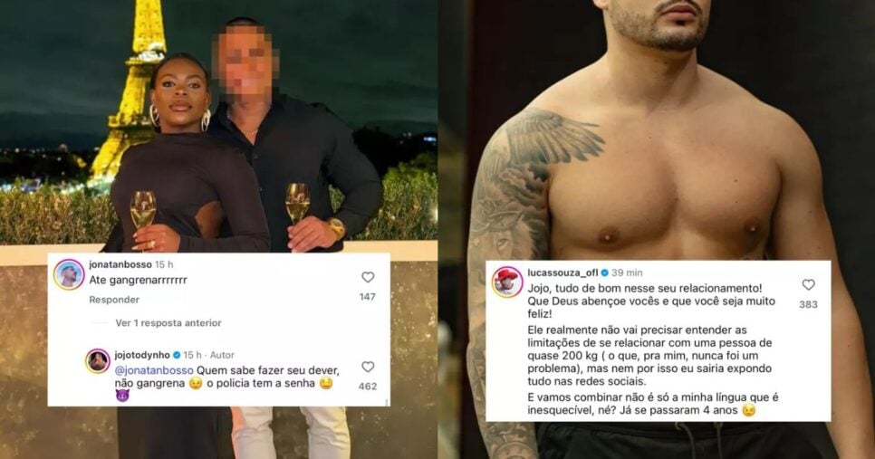 Jojo Todynho e Lucas Souza se alfinetando - Foto: Instagram