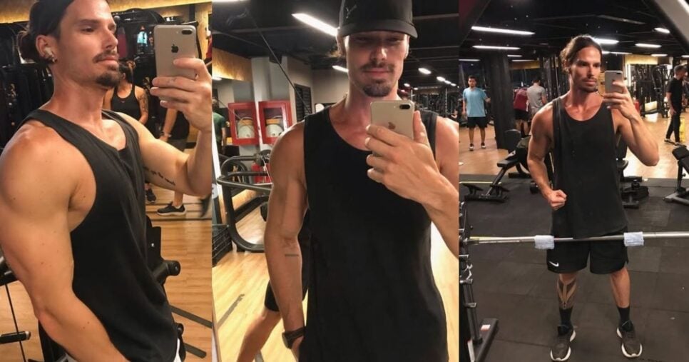 Jonatas Faro na academia (Foto Reprodução/Instagram @jonatasfaro)