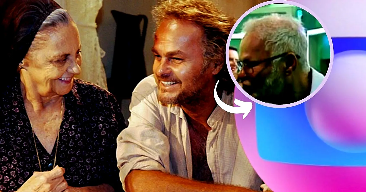 Kadu Moliterno e Laura Cardoso em cena da novela 