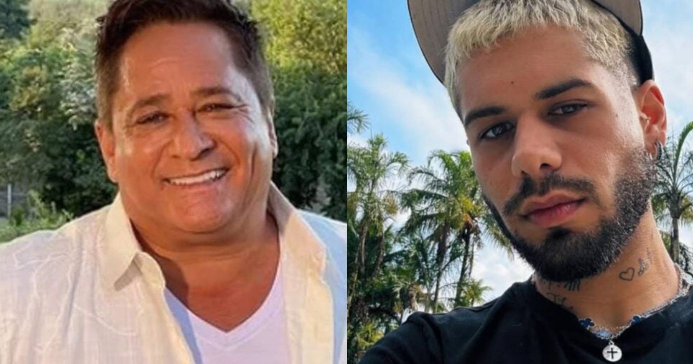 Leonardo e o filho, Zé Felipe - Foto: Montagem