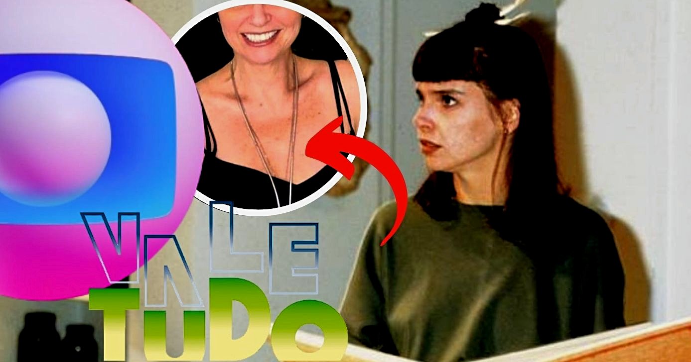 Lídia Brondi como Solange, em Vale Tudo, na Globo/Recorte atual (Foto Reprodução/Montagem/Lennita/TV Foco/Globoplay/Instagram@lidiabrondiatriz