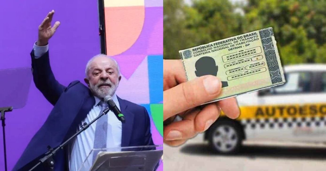Canetada de Lula aprova fim de serviço para tirar CNH - Foto: Montagem