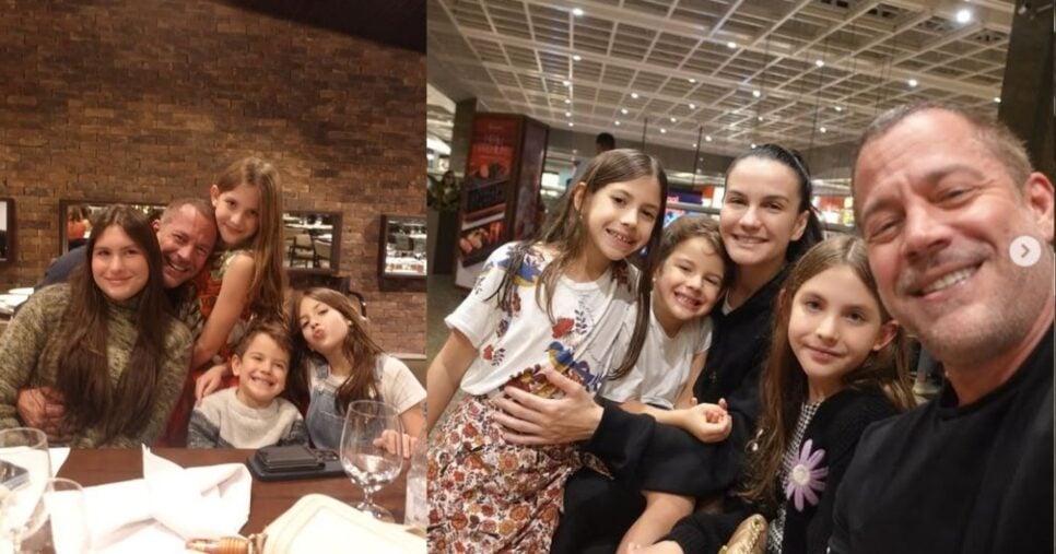 Cliques de Malvino Salvador com sua família nas redes sociais (Foto Reprodução/Montagem/Tv Foco/Instagram@ eumalvinosalvador)