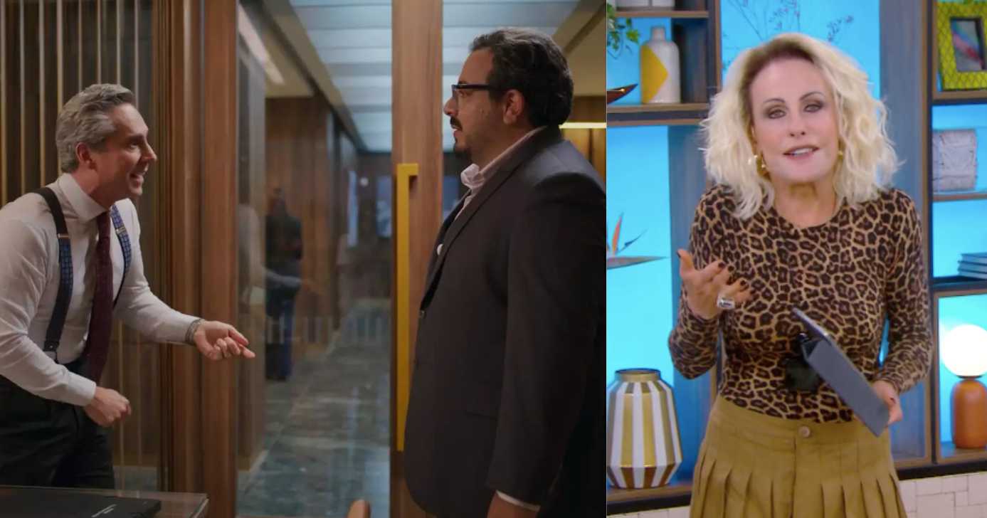 Marco Aurélio e Freitas em Vale Tudo, e Ana Maria no Mais Você (Fotos: Reproduções / Globo)
