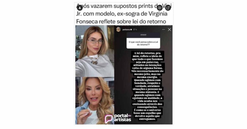 Mensagem de Poliana Rocha (Foto: Reprodução / Instagram)