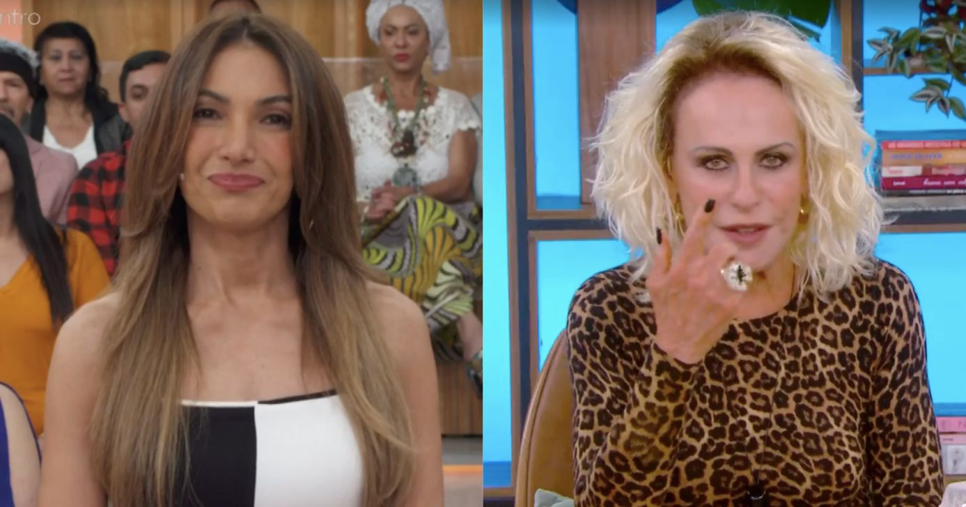 Patrícia Poeta no Encontro e Ana Maria no Mais Você (Fotos: Reproduções / Globo)