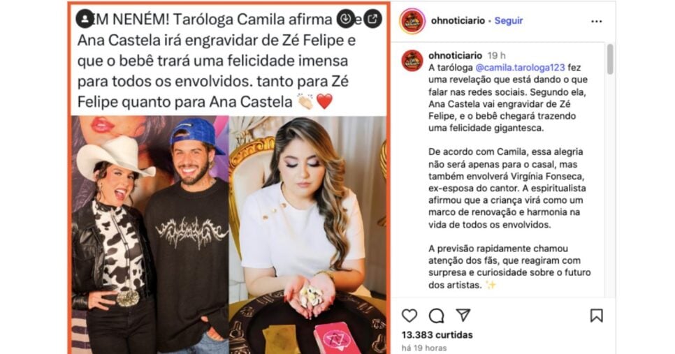 Previsão envolvendo Ana Castela (Foto: Reprodução / Instagram)