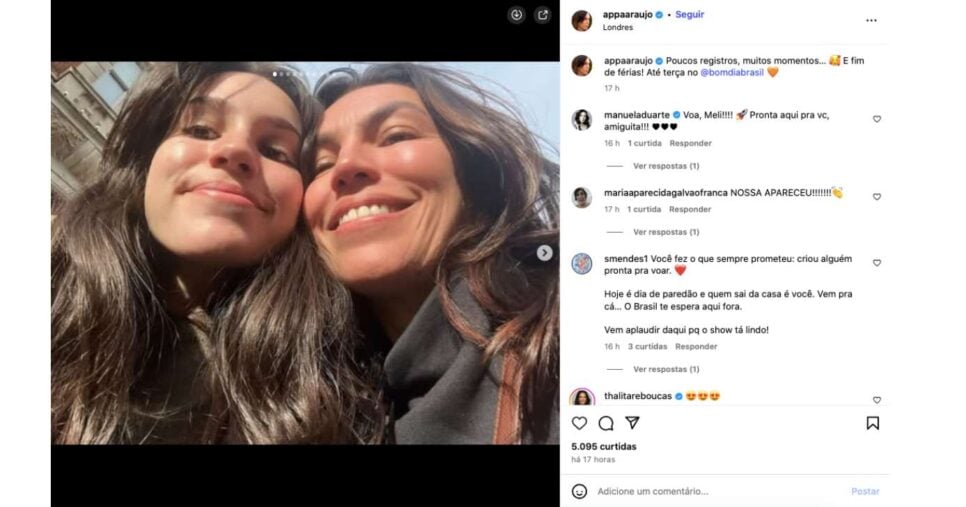 Publicação de Ana Paula Araújo (Foto: Reprodução / Instagram)
