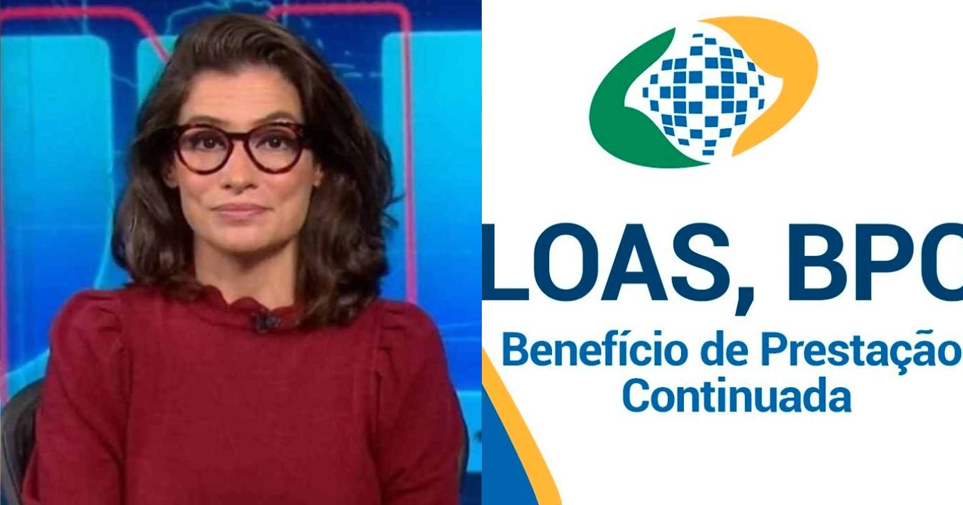Renata Vasconcelos confirma notícia sobre o BPC no JN - Foto: Montagem