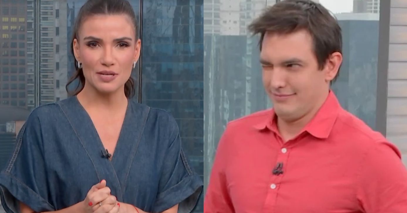 Sabina Simonato e Alessandro Jodar no Bom Dia São Paulo (Fotos: Reproduções / Globo)