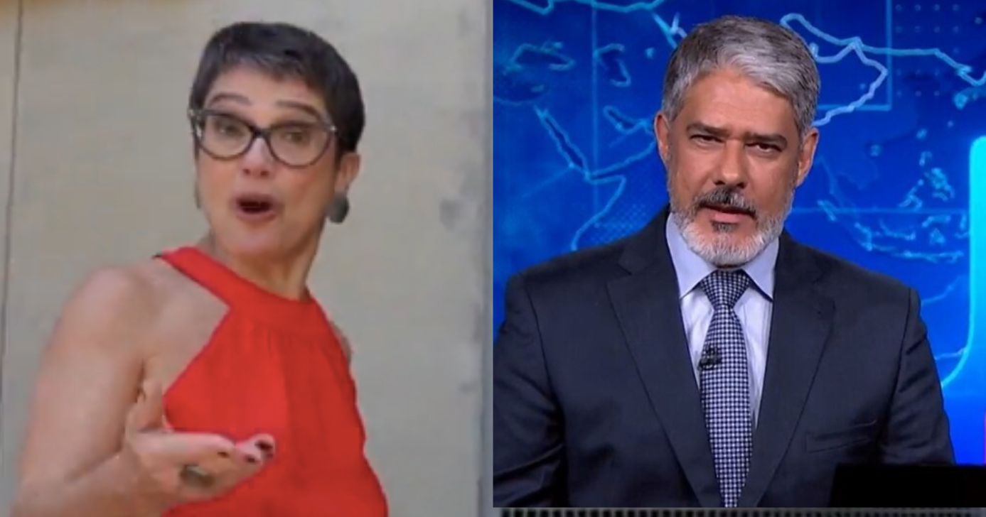 Sandra Annenberg no Globo Repórter e William Bonner no Jornal Nacional (Fotos: Reproduções / Globo)