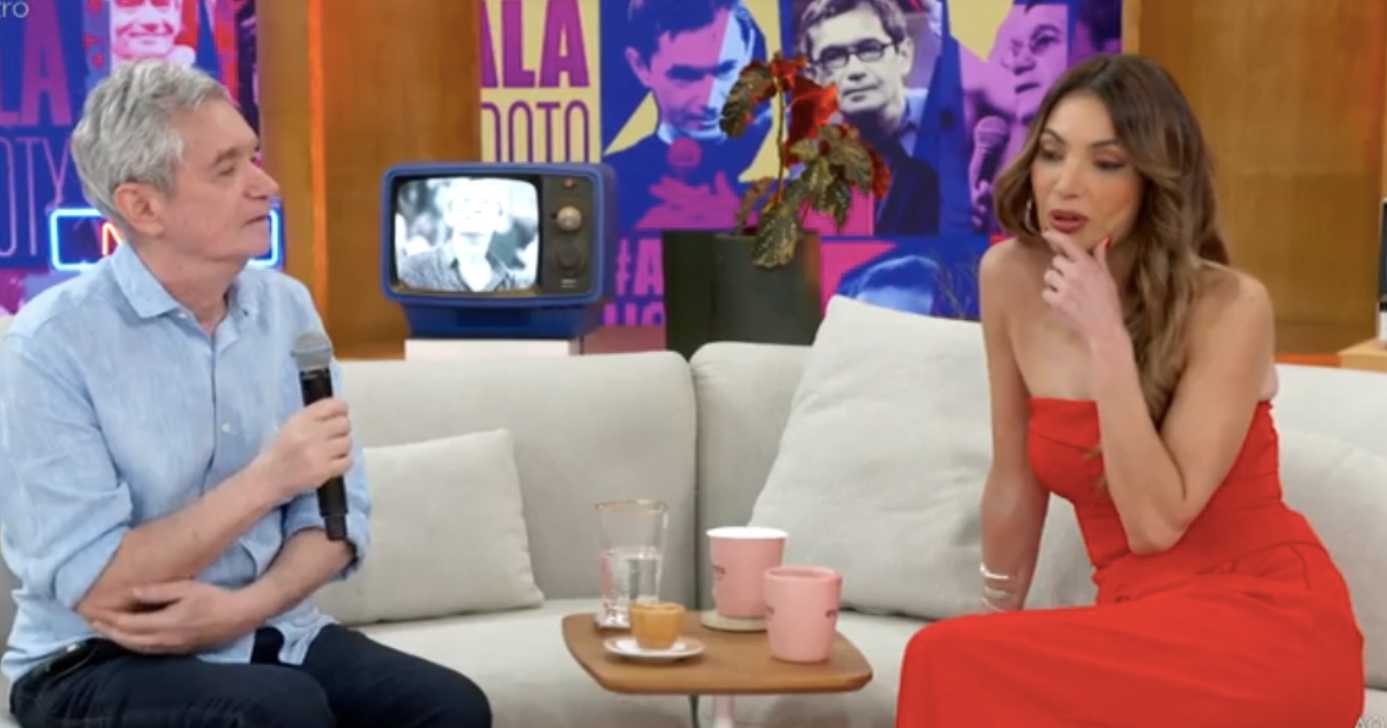 Serginho Groisman e Patrícia Poeta no Encontro (Foto: Reprodução / Globo)