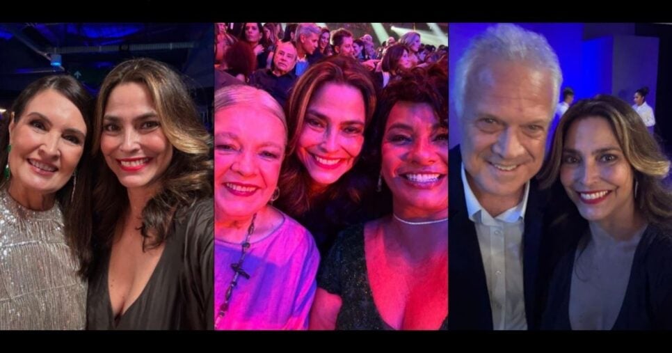 Valéria Monteiro esteve na festa dos 60 anos da Globo (Foto Reprodução/Montagem/Instagram@euvaleriamonteiro)