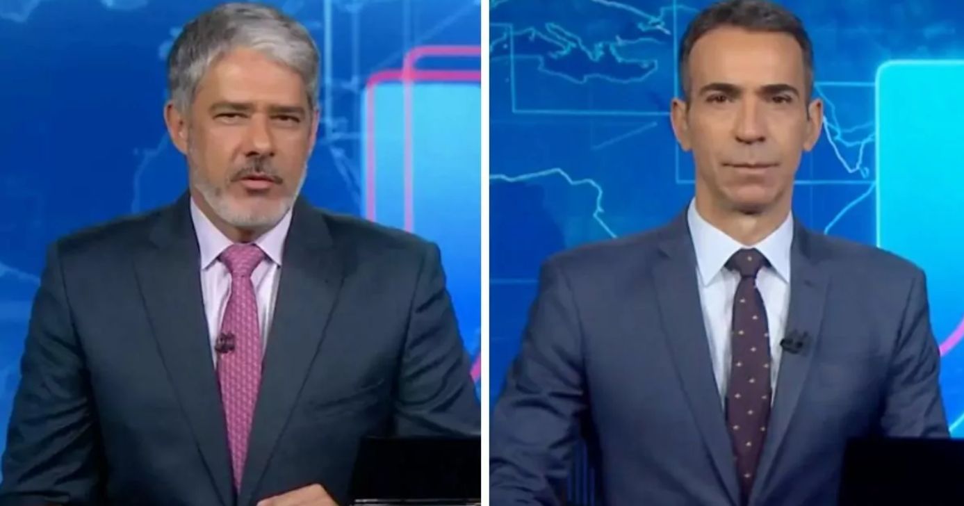 William Bonner / César Tralli - Fotos: Globo