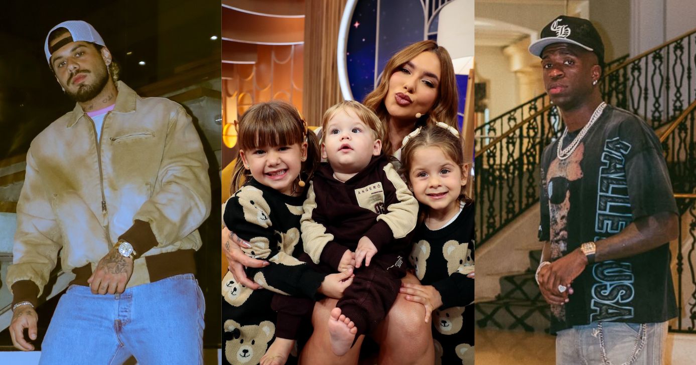 Zé Felipe, Virginia Fonseca, Maria Flor, Maria Alice, José Leonardo e Vini Jr (Fotos: Reproduções / Instagram)