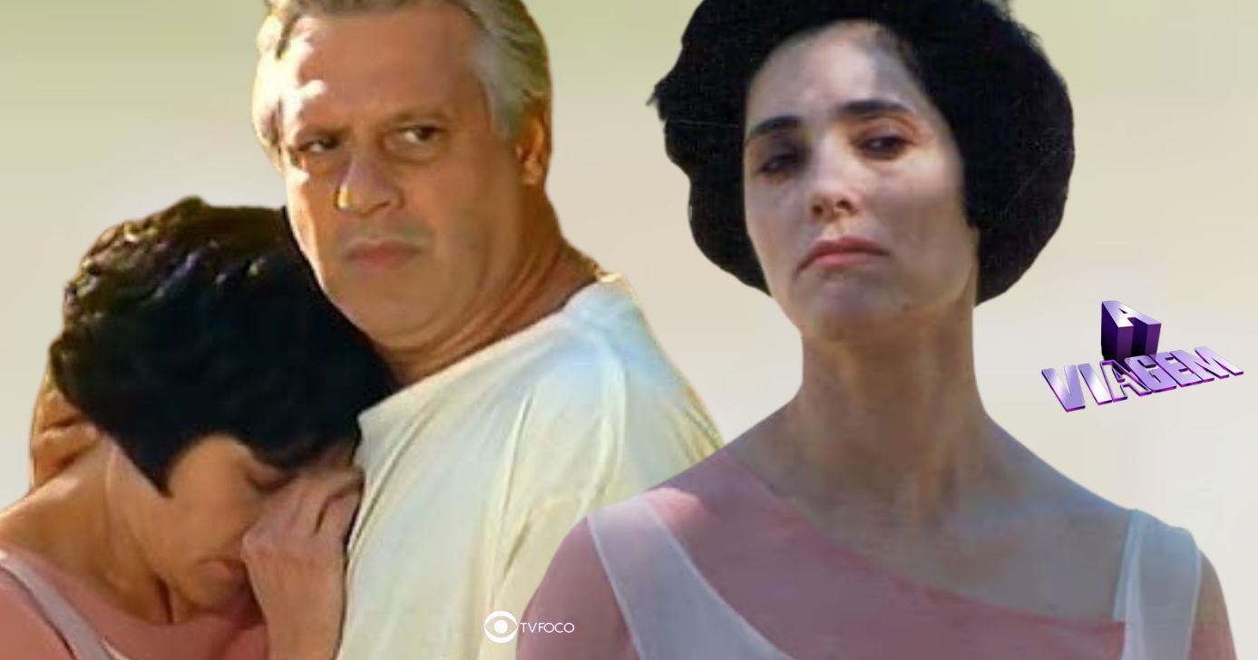 Diná e Otávio em A Viagem (Foto: Reprodução / Globo / Montagem TV Foco)