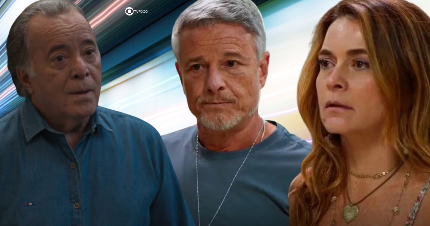 Abel, Jaques e Filipa em Dona de Mim (Foto: Reprodução / Globo / Montagem TV Foco)