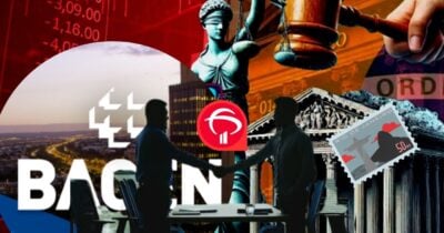 Banco tradicional do RJ teve falência decretada após intervenção do BC e venda de cartela de clientes ao Bradesco  (Foto Reprodução/Montagem/Canva/Bradesco/Lennita/TV Foco)