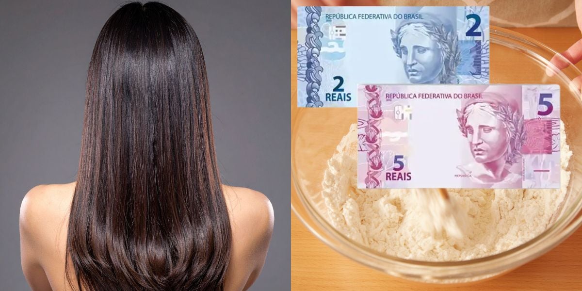 Cabelo liso com mistura natural por R$7 (Reprodução: Montagem TV Foco)