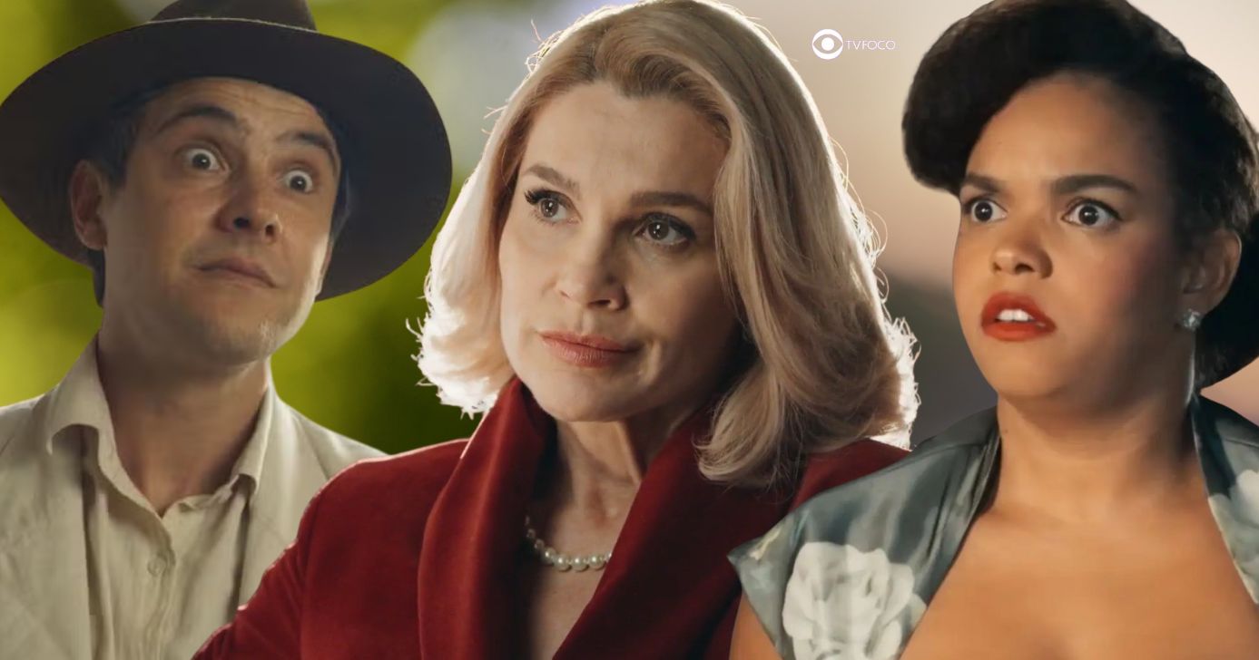 Candinho, Sandra e Dita em Êta Mundo Melhor! (Foto: Reprodução / Globo / Montagem TV Foco)