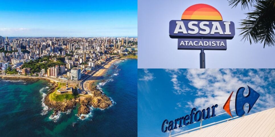 Carrefour e Assaí precisam seguir a nova lei na Bahia (Reprodução: Montagem TV Foco)