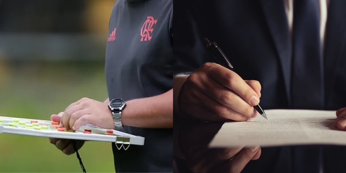 Técnico do Flamengo assina com gigante de São Paulo (Reprodução: Montagem TV Foco)