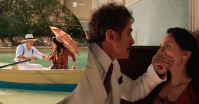 Estela e Ernesto em cenas de Êta Mundo Melhor! (Foto: Reprodução / Globo / Montagem TV Foco)