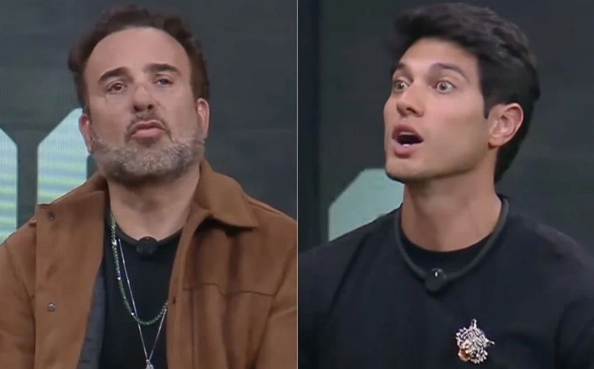 Fabiano e Will Guimarães em A Fazenda 17 (Foto: Reprodução / Record Plus)
