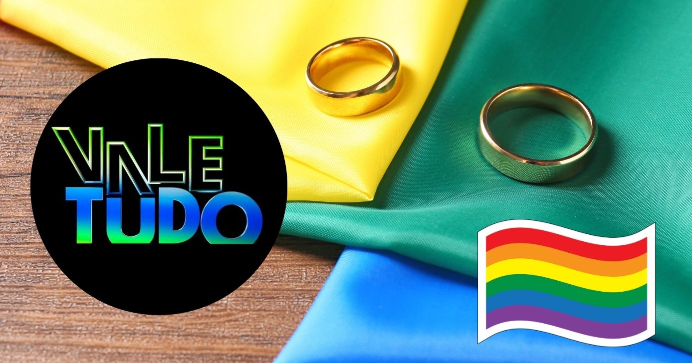 Ilustração de casamento gay em Vale Tudo (Foto: Reprodução / Globo / Montagem TV Foco)