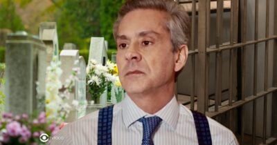 Ilustração de Marco Aurélio em cemitério e na prisão em Vale Tudo (Foto: Reprodução / Globo / Montagem TV Foco)
