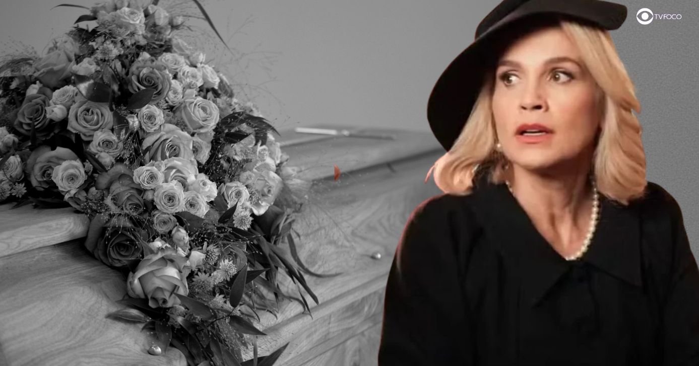 Ilustração de morte de Sandra em Êta Mundo Melhor! (Foto: Reprodução / Globo / Montagem TV Foco)