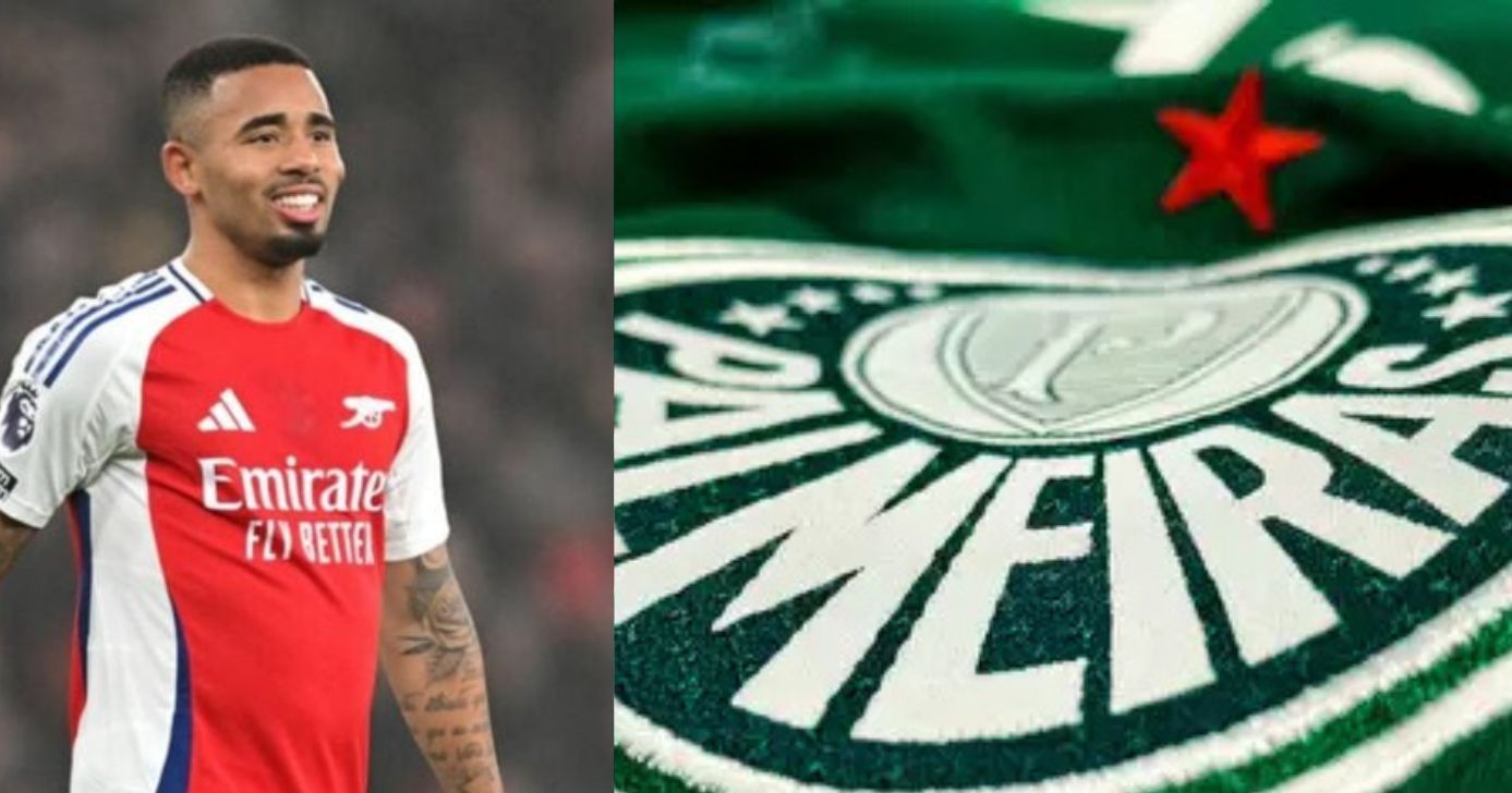 Gabriel Jesus bate martelo e comunica sobre retorno triunfal ao Palmeiras - Montagem/Internet