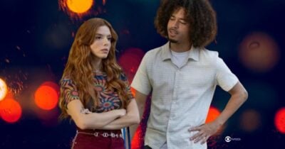 Kami (Giovanna Lancellotti) e Ryan (L7nnon) em Dona de Mim (Foto: Reprodução / Globo / Montagem TV Foco)
