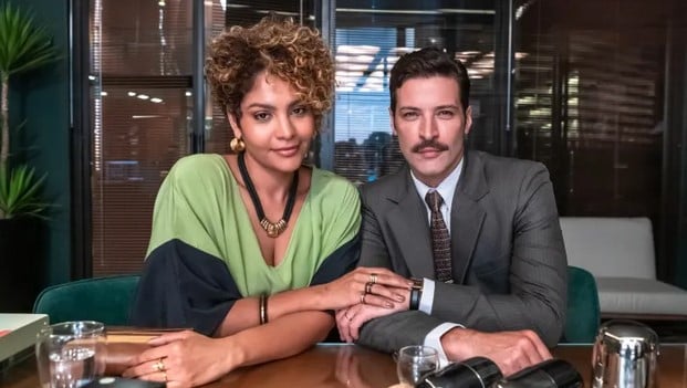 Lena (Barbara Reis) e Herculano (Leandro Lima) em Três Graças (Foto: Reprodução / Globo)