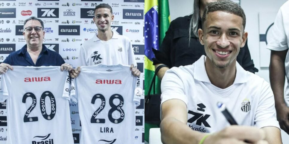 Vinícius Lira renovou com o Santos até 2028 (Reprodução: Instagram)