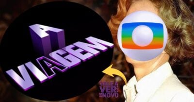 Logo de A Viagem e personagem da substituta da novela (Foto: Reprodução / Globo / Montagem TV Foco)