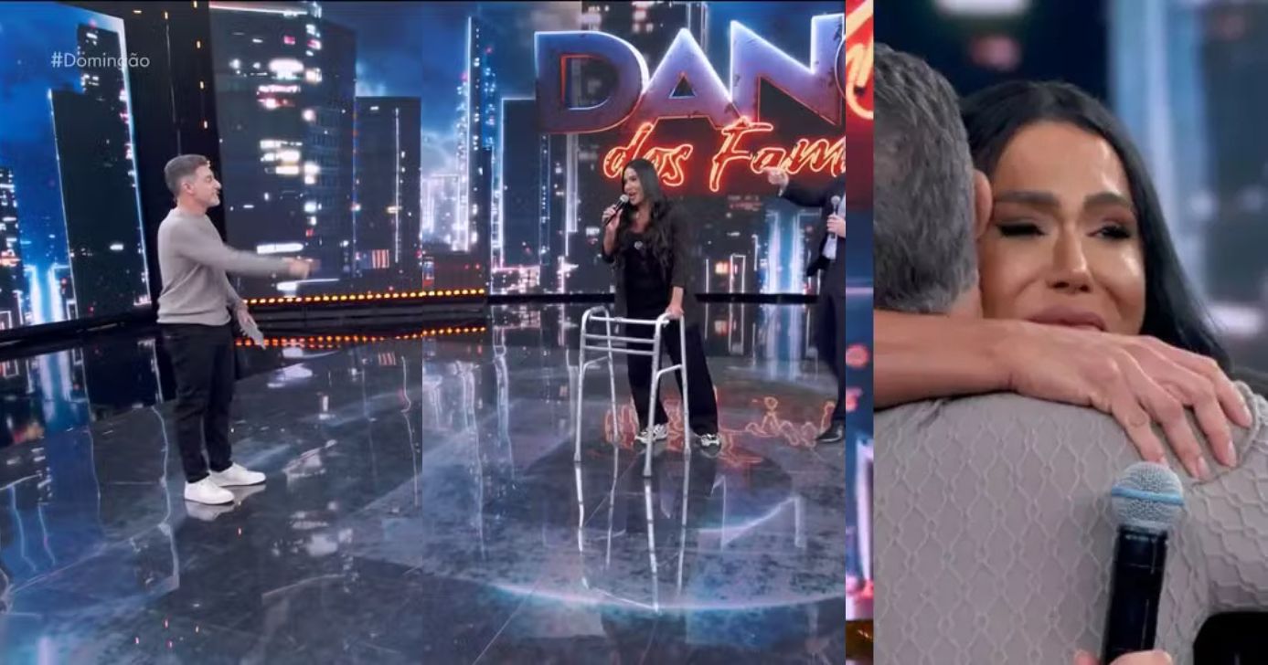 Gracyanne Barbosa desmorona no Domingão e cai no choro - Foto: Globo