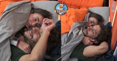 Michelle Barros e Shia em A Fazenda 17 (Foto: Reprodução / Record Plus / Montagem TV Foco)