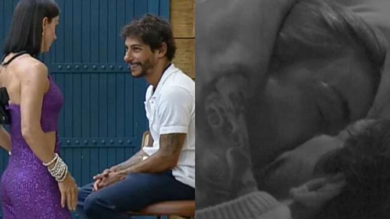 Michelle Barros e Shia em A Fazenda 17 (Foto: Reprodução / RecordPlus)