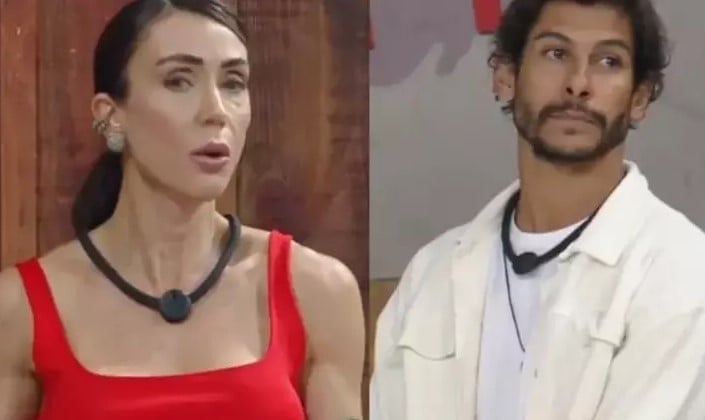 Michelle Barros e Shia em A Fazenda 17 (Foto: Reprodução / Record Plus)
