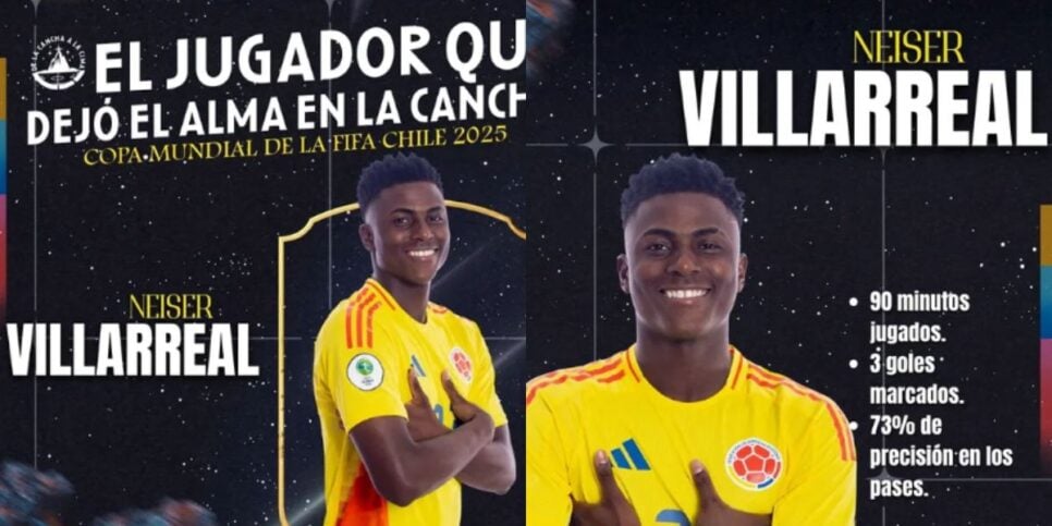 Néiser Villarreal é o destaque da Colômbia na Copa do Mundo sub-20 (Reprodução: Instagram)