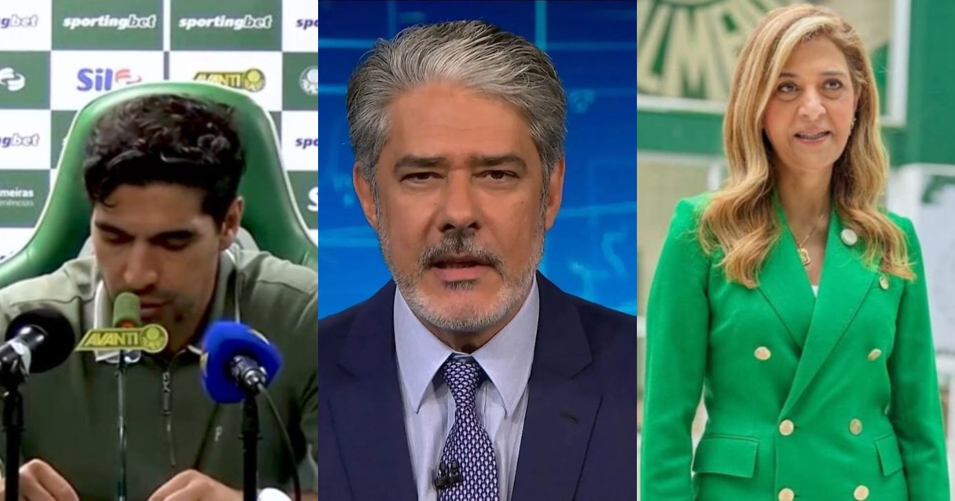 Bonner para JN com desfecho a Leila e Abel no Verdão: 'Afastados' - Montagem/TV FOCO